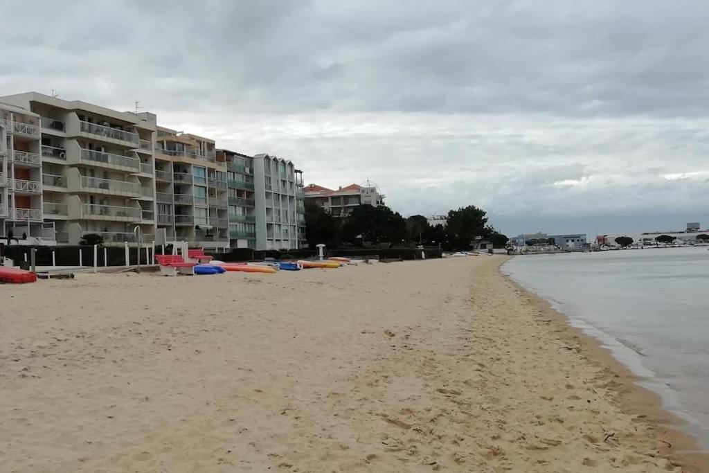 T2 1Ere Ligne Loggia Vue Mer 180 ° Parking Arcachon Exterior foto